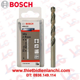 Mũi khoan sắt và inox HSS-Co Bosch 4mm 2608585880 Mũi khoan sắt và inox HSS-Co Bosch 4mm 2608585880