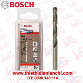 Mũi khoan sắt và inox HSS-Co Bosch 4.2mm 2608585882 Mũi khoan sắt và inox HSS-Co Bosch 4.2mm 2608585882