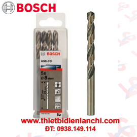 Mũi khoan sắt và inox HSS-Co Bosch 8mm 2608585894 Mũi khoan sắt và inox HSS-Co Bosch 8mm 2608585894