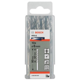 Mũi khoan sắt 10 mũi 6.2mm HSS-G Bosch 2608595066 Mũi khoan sắt 10 mũi 6.2mm HSS-G Bosch 2608595066