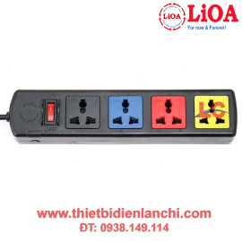 Ổ Cắm Điện 4 Ổ Đa Năng Có Nắp Che Lioa 4D32N (2200W) Ổ Cắm Điện 4 Ổ Đa Năng Có Nắp Che Lioa 4D32N (2200W)