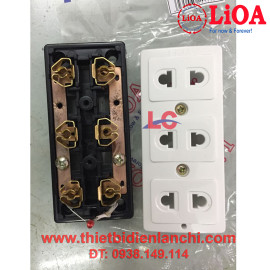 Ổ cắm nổi 3 lỗ không màng che Lioa OC3KD Ổ cắm nổi 3 lỗ không màng che Lioa OC3KD