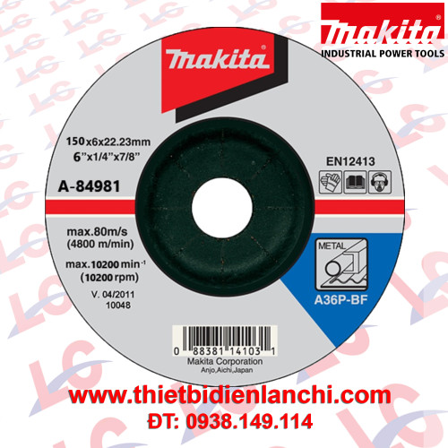 Đá mài sắt Makita A-84981 (150 x 6 x 22mm)