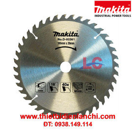 Lưỡi cắt gỗ 40 răng Makita D-03361 (185 x 20 x 40T) Lưỡi cắt gỗ 40 răng Makita D-03361 (185 x 20 x 40T)