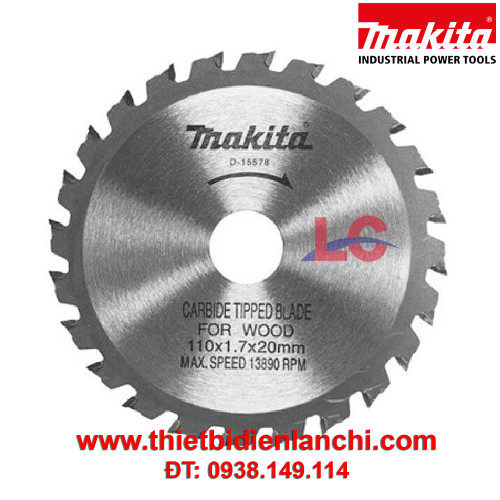 Lưỡi cưa gỗ hợp kim Makita D-15578 (110 x 24T x 20mm)