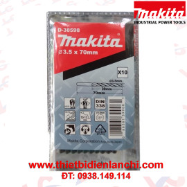 Mũi khoan kim loại MAKITA 3.5mm HSS-R D-38598