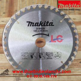 Lưỡi cưa gỗ hợp kim 40 răng Makita D-50538 (185mm)