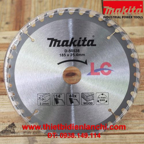Lưỡi cưa gỗ hợp kim 40 răng Makita D-50538 (185mm)