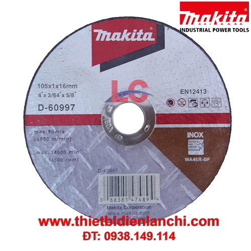 Đá Cắt Mỏng Makita D-60997 (105mm) 