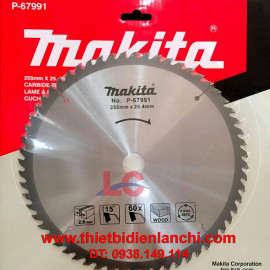 Lưỡi cắt gỗ hợp kim 60 răng Makita P-67991(255 x 25.4 x 60T) Lưỡi cắt gỗ hợp kim 60 răng Makita P-67991(255 x 25.4 x 60T)