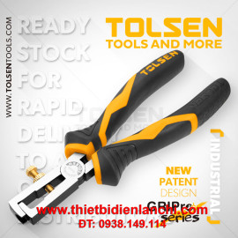 Kềm tuốt dây điện 6" Tolsen 10028 160mm (Vàng)