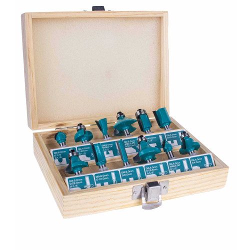 Bộ mũi phay gỗ 6mm 12 chi tiết Total TACSR0121